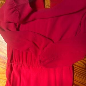 Giorgio Armani Red Long Sleeve  Cocktail dress